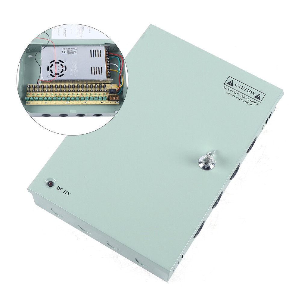 POWER SUPPLY CCTV 30A 18 CH BOX