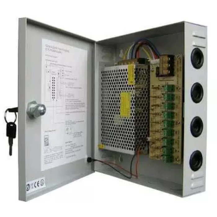 POWER SUPPLY CCTV 10A 9 CH BOX